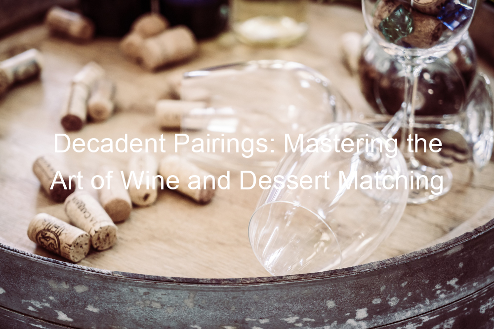Decadent Pairings: Mastering the Art of Wine and Dessert Matching